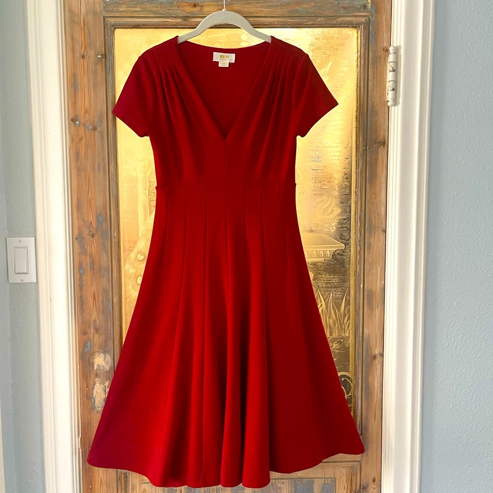 Anthropologie (Maeve) knit “A” Line silhouette dress. Fully lined with slip.